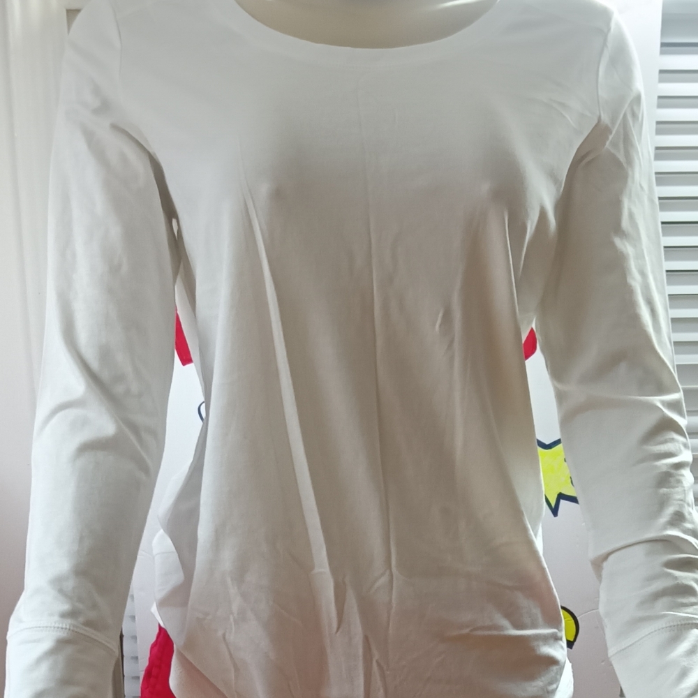 a.n.a white long sleeve shirt size medium